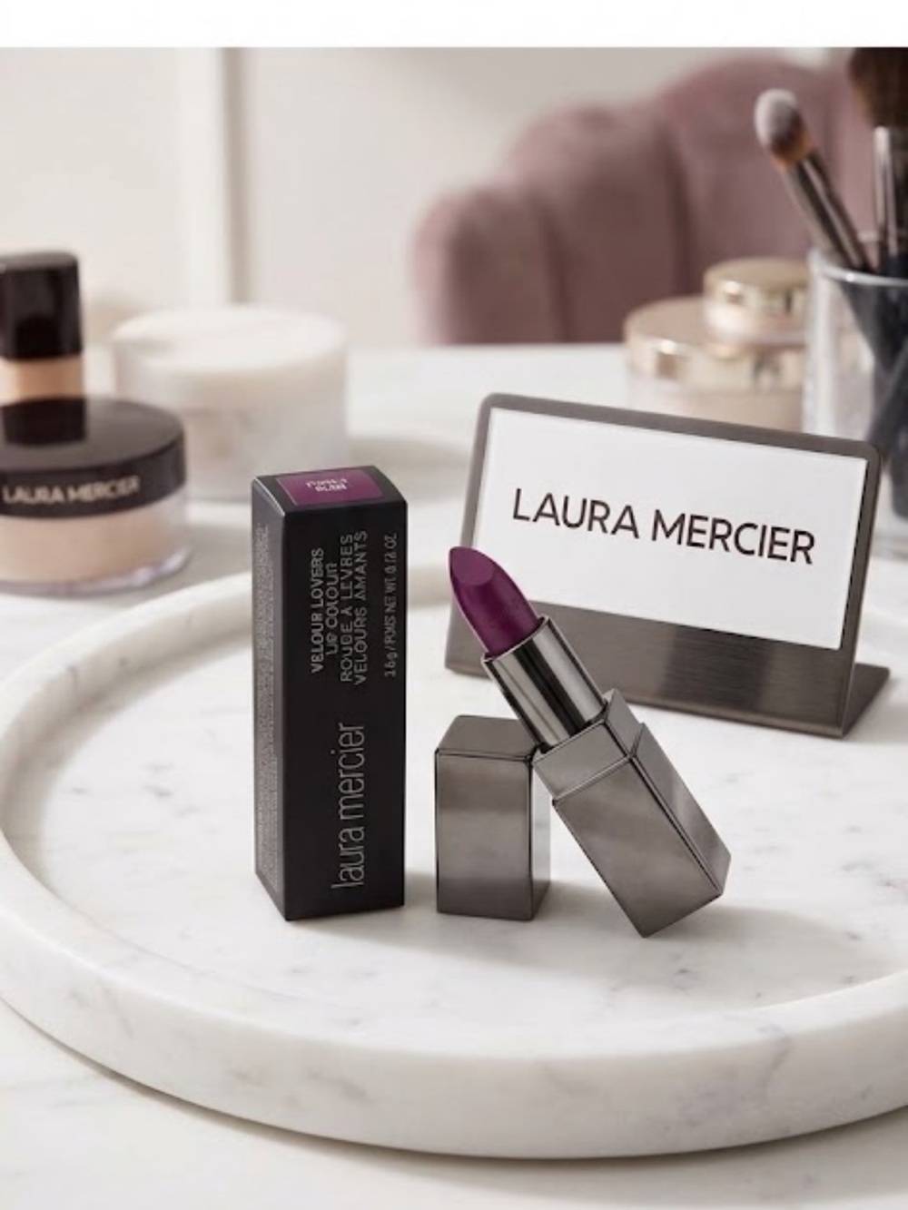 laura mercier Velour Lovers Lip Colour purple plum darker color nwt
